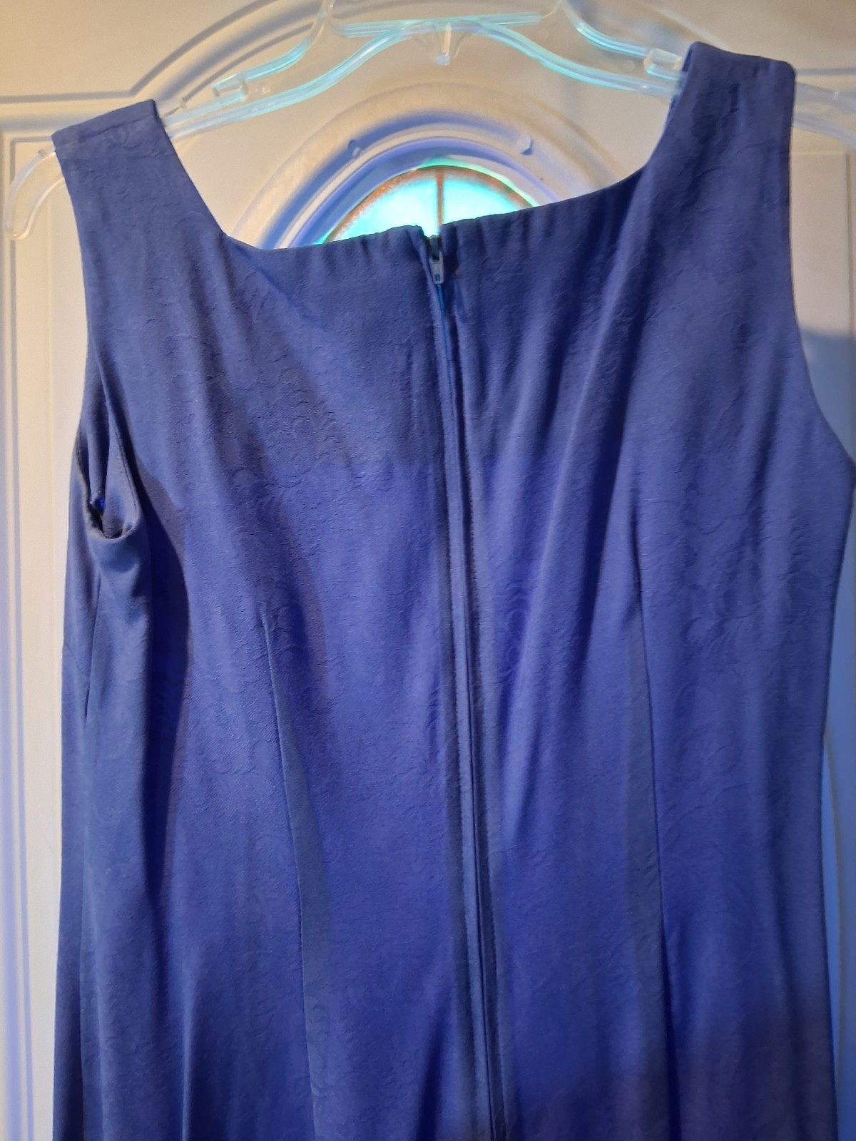 Vintage Periwinkle Blue Karin Stevens 2-Piece Dress and Jacket Set Womens Size 6