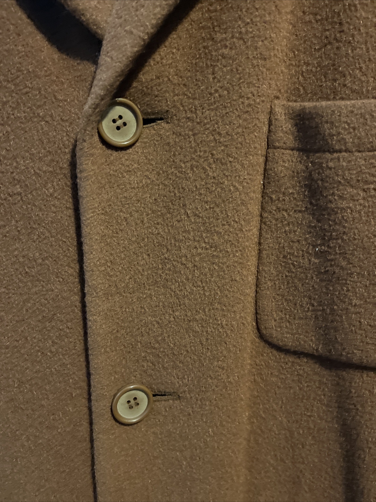 Vintage Millennium Collection Alpaca Wool Coat Jacket Brown Taupe Made In Italy