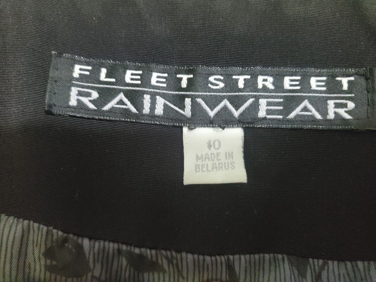 Fleet Street Size 10 Ladies Vintage Rain Wear Black Trench Coat