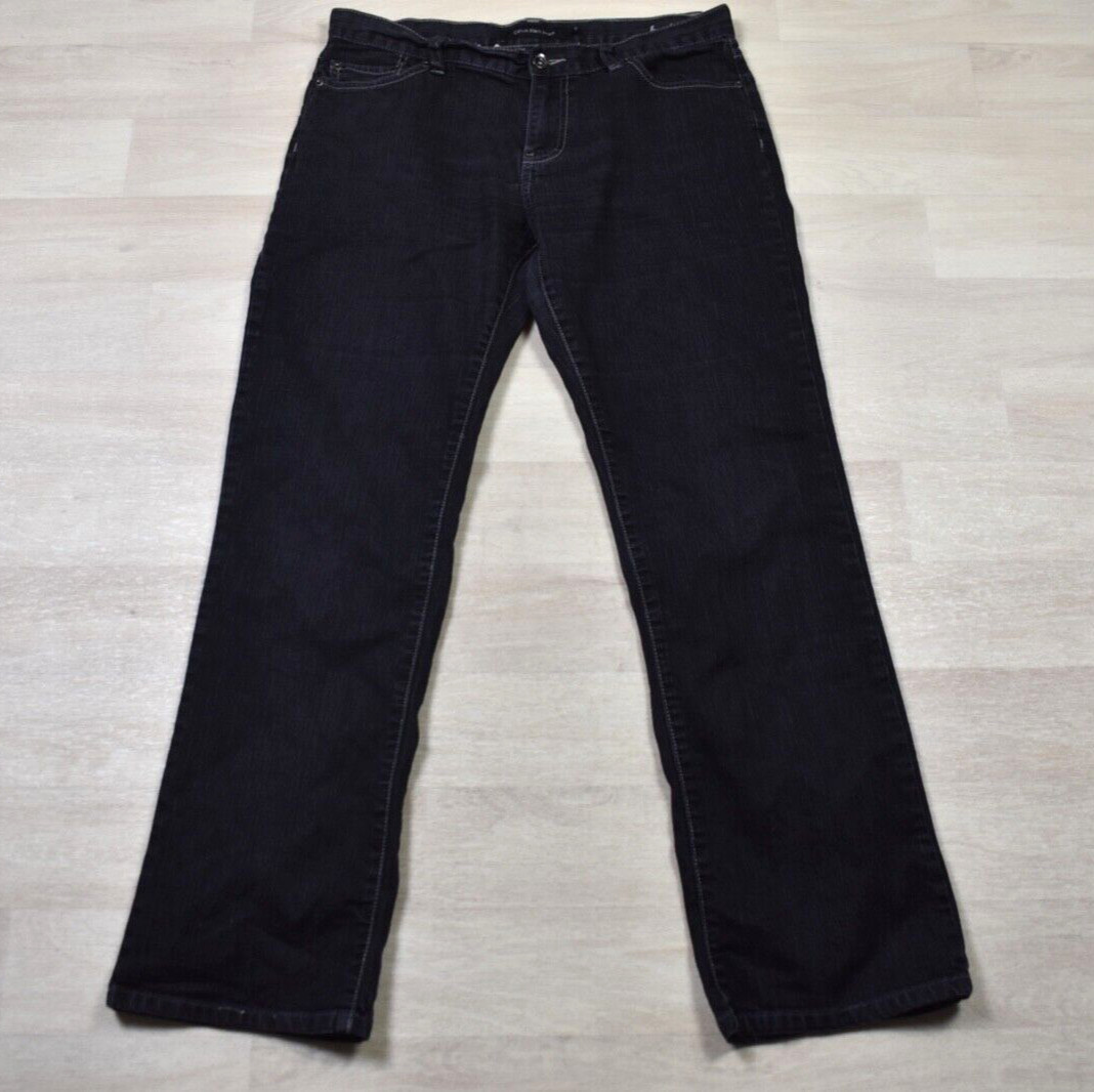 Y2K Calvin Klein Midrise Bootcut Flare Jeans Charcoal Black Size 12 VTG 2000s