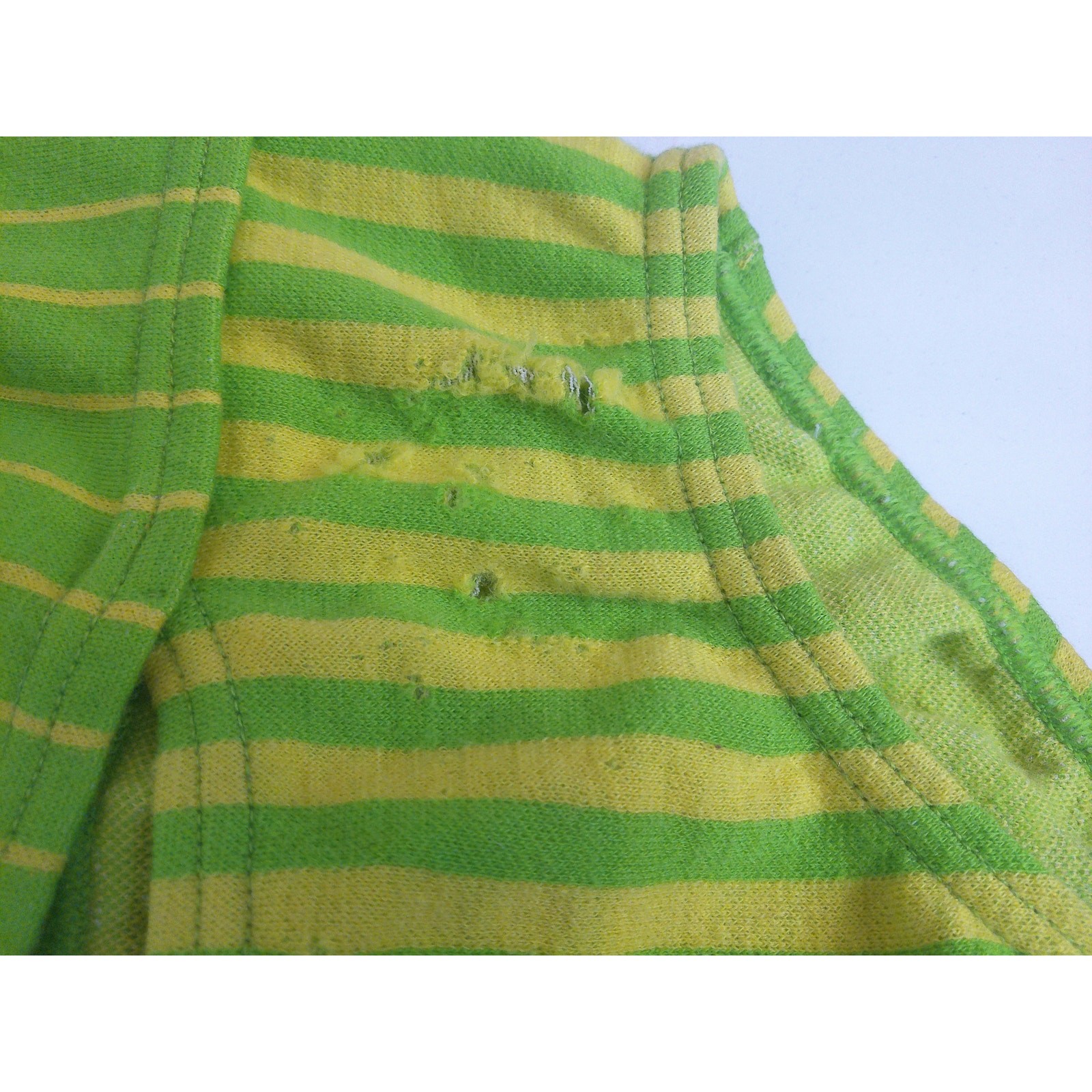Vtg 1960s Rudi Gernreich Harmon Knitwear Cut Out Swimsuit Green Striped Size 14