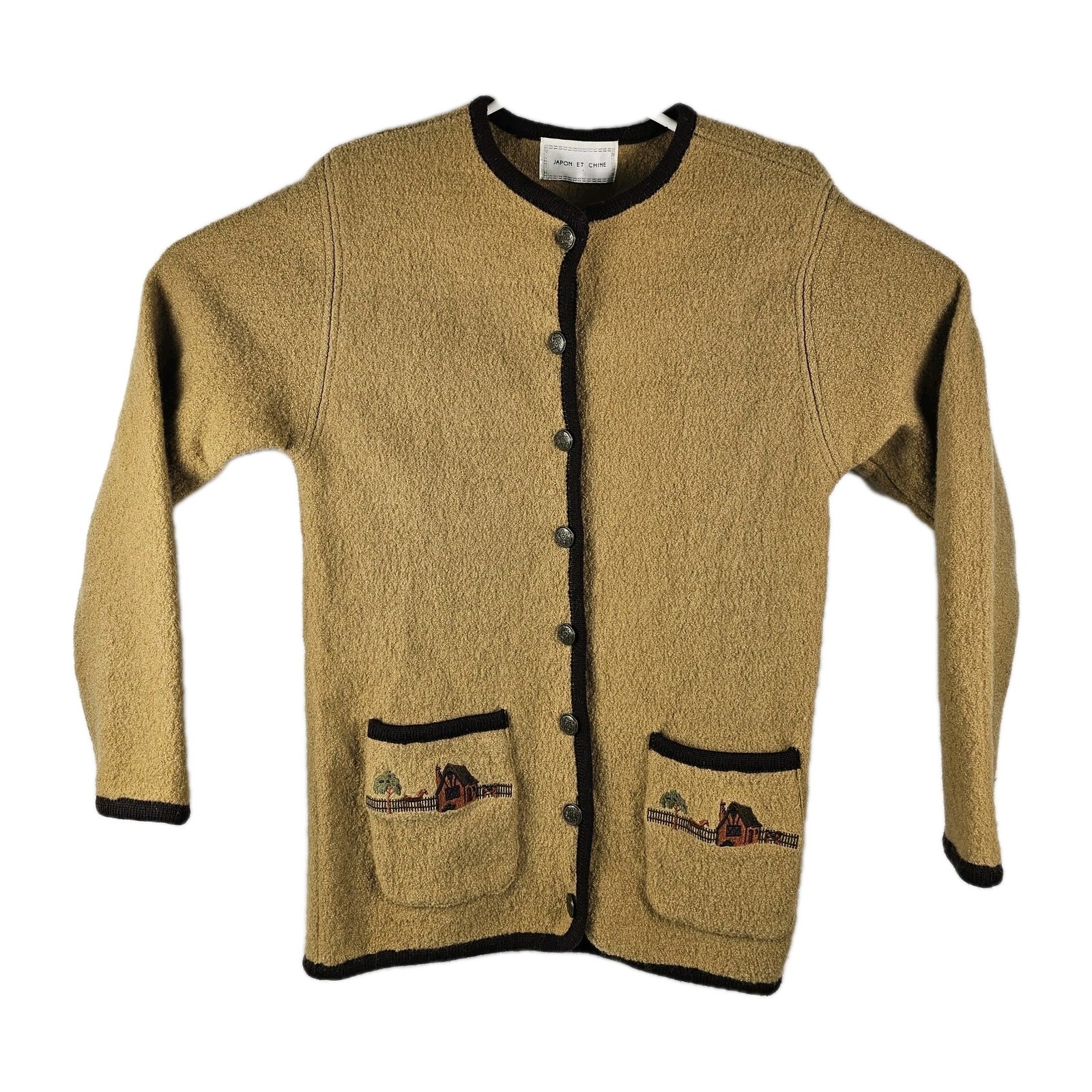 Vintage Item & Co „Inpired” Women’s Jacket Retro Embroidered 100% Wool Farm LS