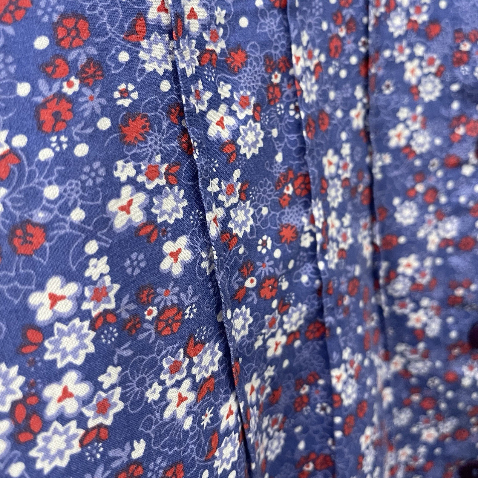 VTG Serengeti Prairie Dress Ditzy Floral Back Tie Americana Cottagecore Sz L ?