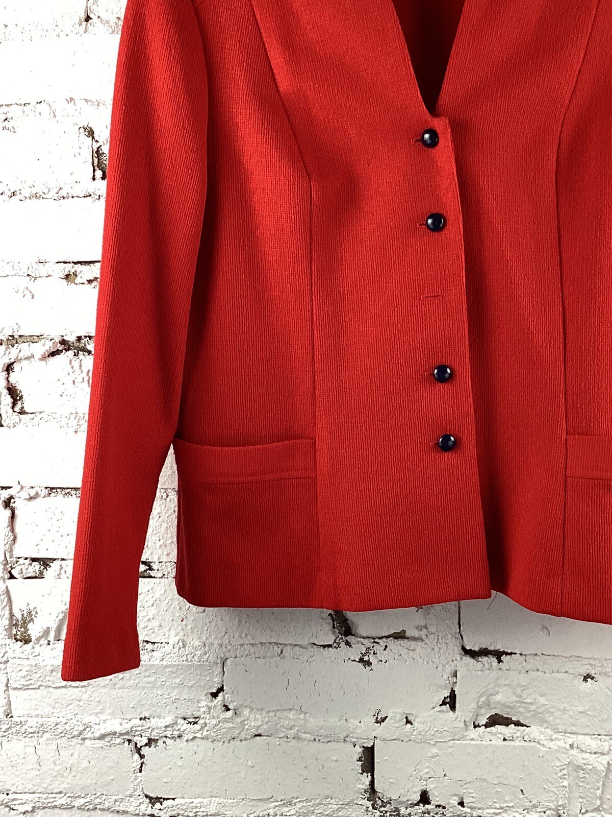 Marty Gutmacher Blazer Jacket Women’s Red Button Front Vintage RN 35114