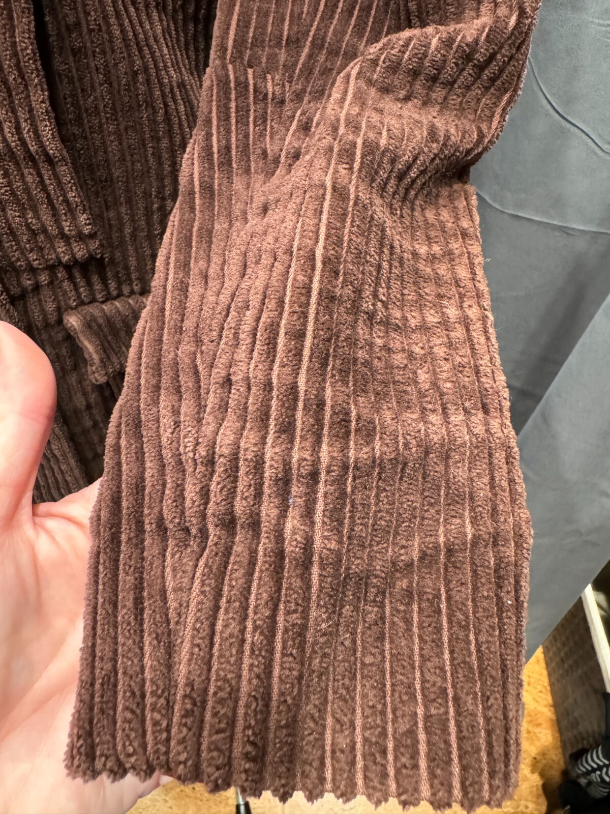 VTG 1970’s custom peacoat jacket corduroy Chocolate Brown size med