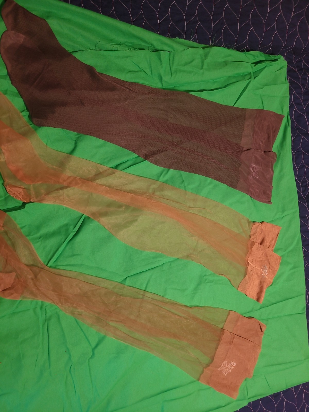 Vtg 1950s MCM, NYLON SEAM STOCKINGS, GARTER STYLE, 3 pr