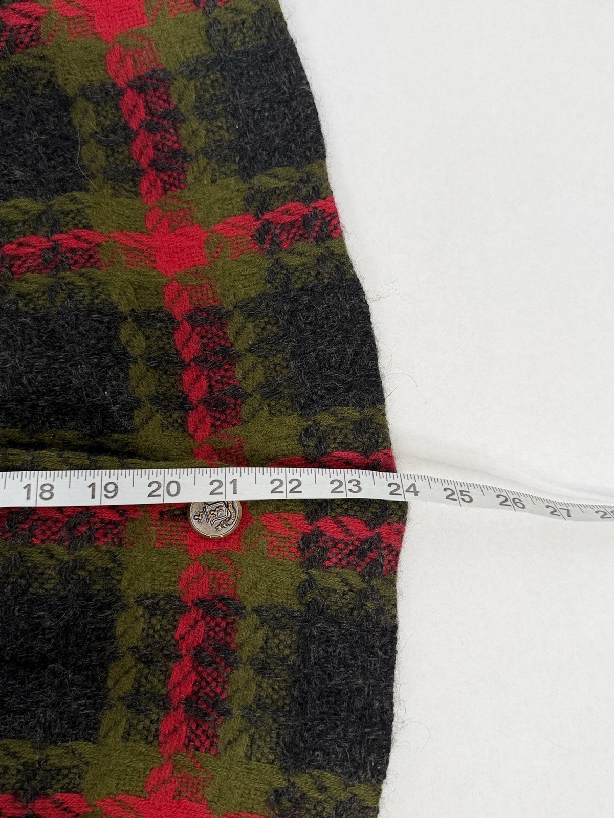 Vintage Century of Boston Plaid Skirt Womens S Red Pleated Midi A Line 1960s