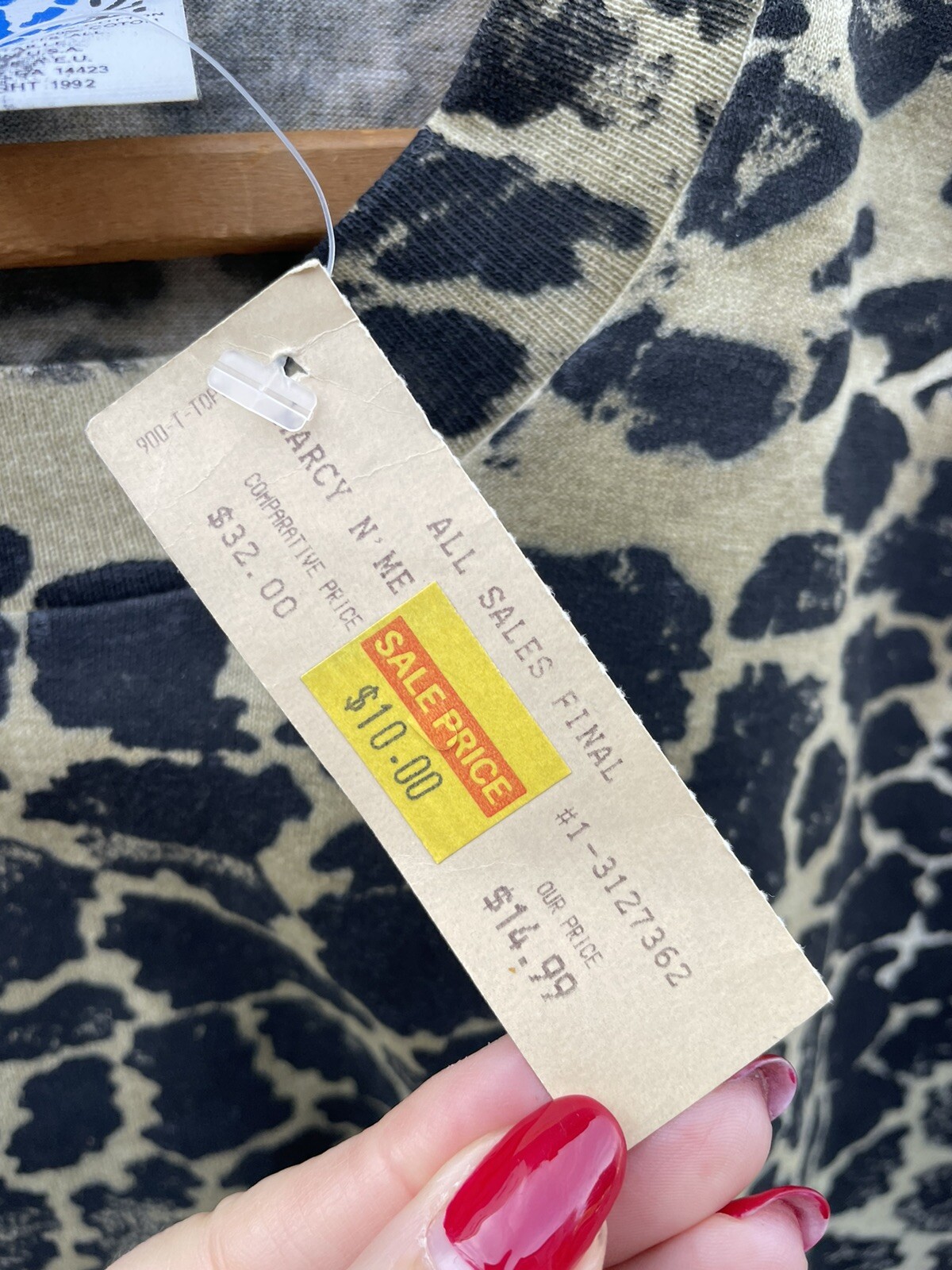 Vintage EZL Marcy’N Me Tee Shirt Animal Leopard Print NOS