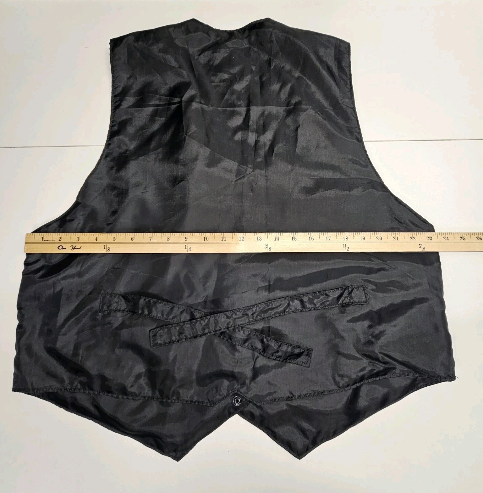 Vintage Learsi Suede Genuine Leather Vest Black Snap Front 2XL Unisex Bohemian