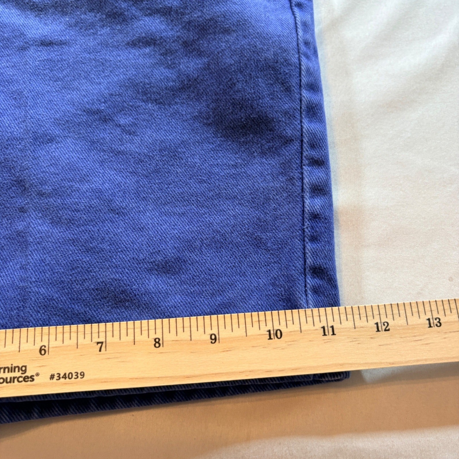 Lee Denim Shorts Womens 12 Petite Blue Purple High Waisted Vintage Made in USA