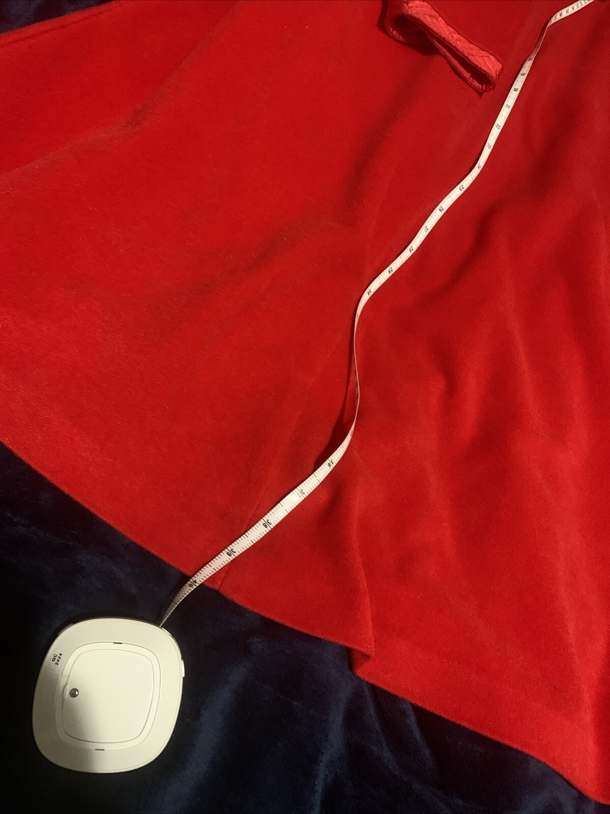 Vintage Vanity Fair Velour Zip House Coat / Robe Size Lg Red Quilted Detail