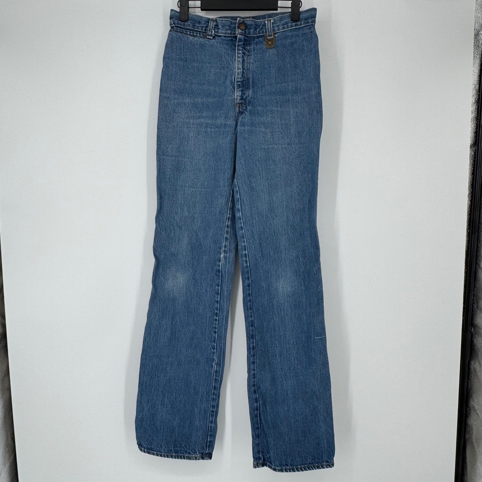 Vintage Levis Orange Tab High Waisted Straight Leg Jeans Medium Wash Blue 28×34