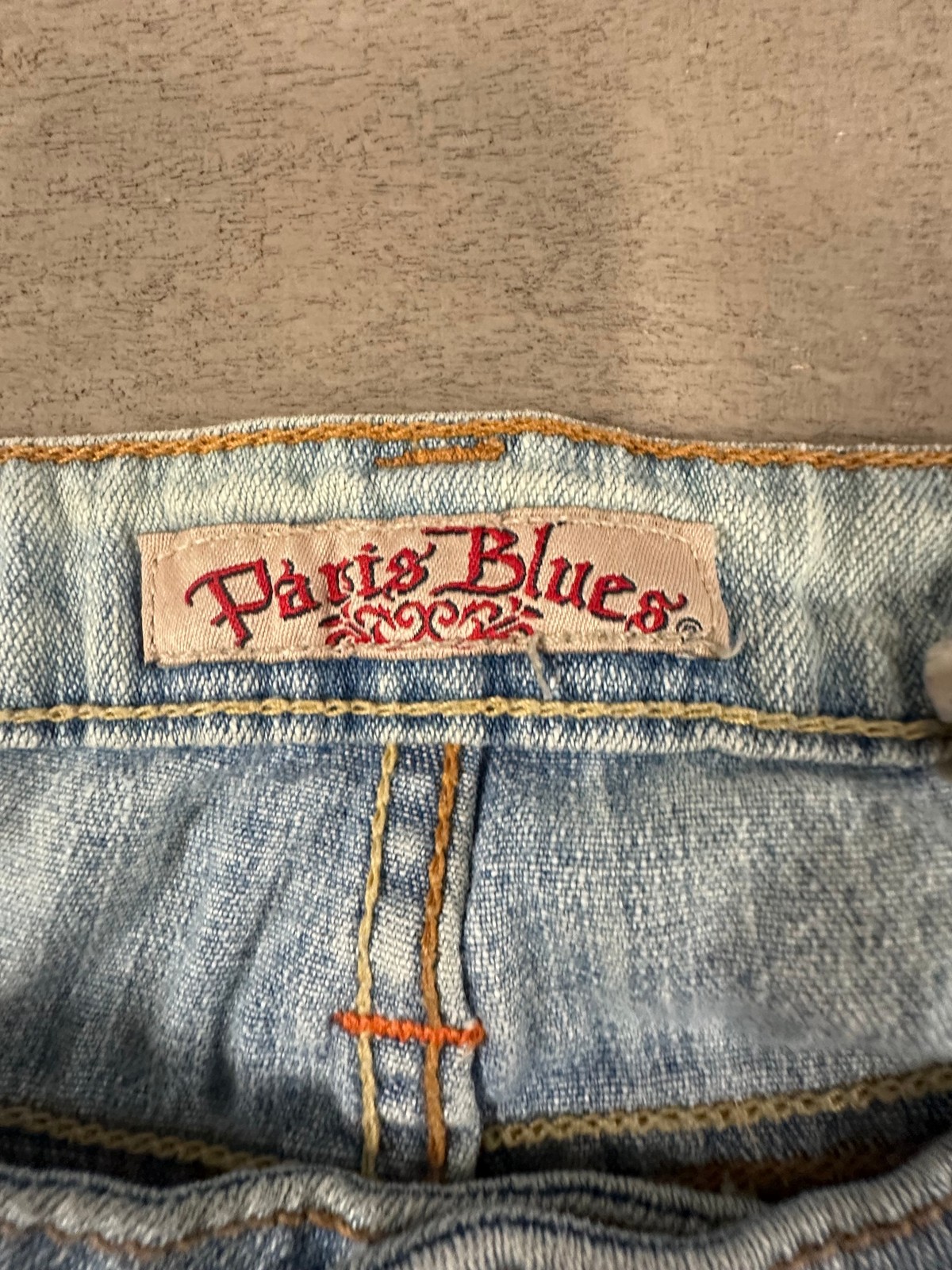 Paris Blues Womens Jean Shorts Size 11 Light Wash Distressed Raw Hem Y2K