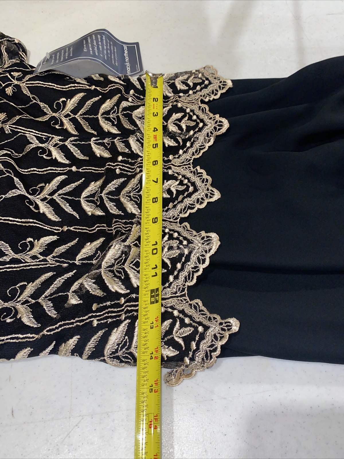 Vtg Cachet Formal Dress Bari Protas Elegant Black Gold USA Made New 9/10