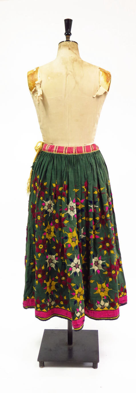 Original Vintage 1950s 1960s 1970s Afghan Indian Embroidered Zoe Yalland Skirt