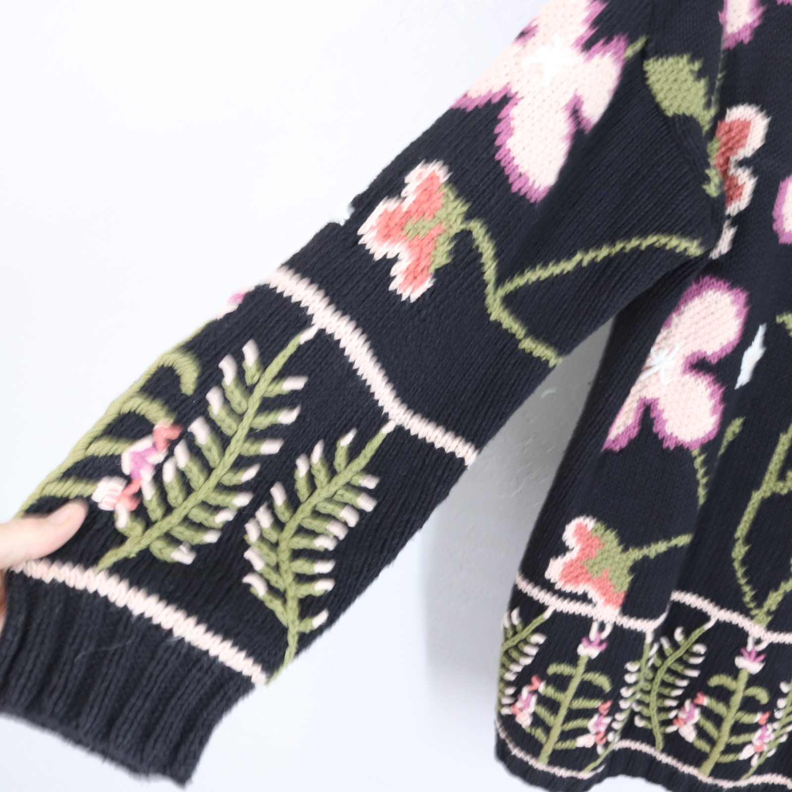 Jennifer Reed Hand Knit Sweater 3X Plus Multicolor Ramie Cotton Pullover Round