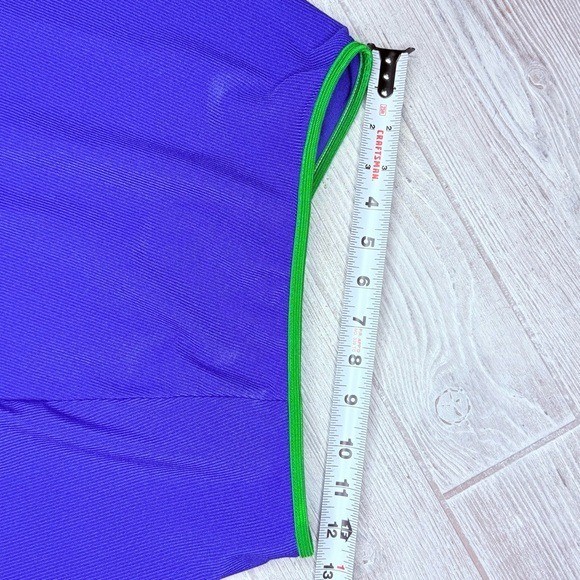 Vintage Cole of California blue and green 80s retro short wrap skirt coverup