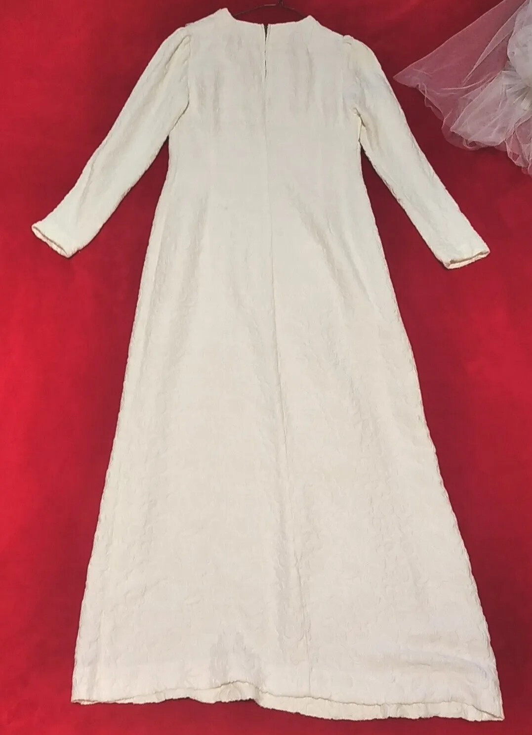 Vintage Soviet White wedding set dress veil gloves 1972 USSR Ukraine with histor