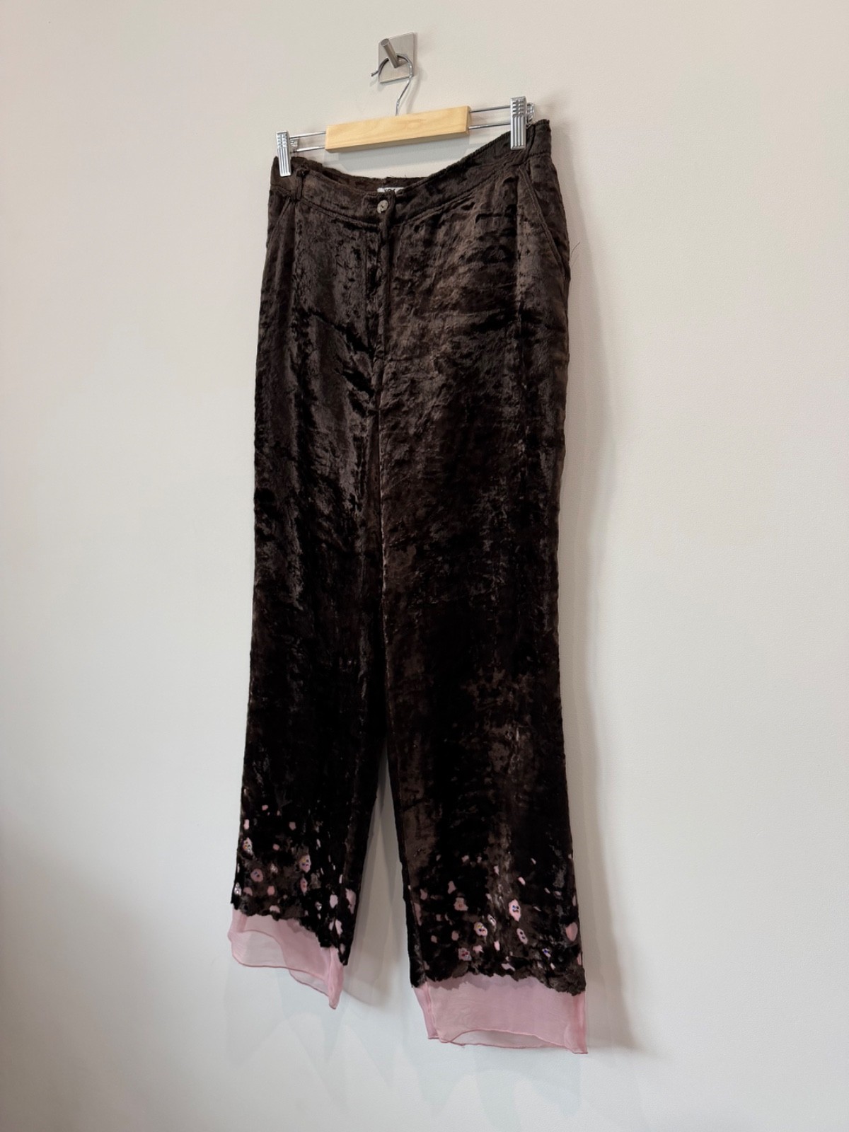 Yoshiki Hishinuma Rare Vintage Japanese Brand Designer Y2K Women’s Velvet Pants