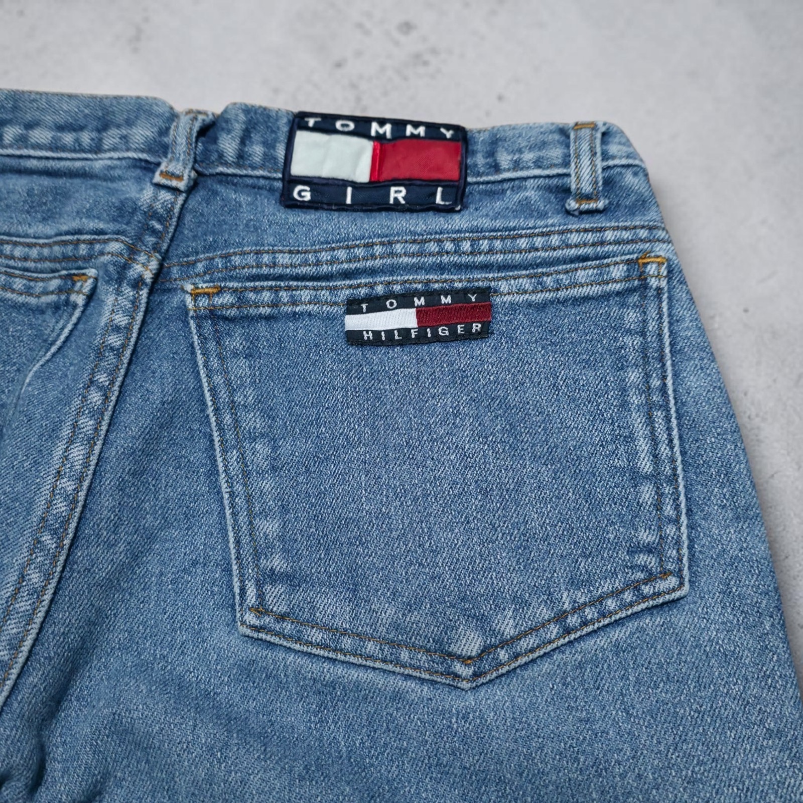 Vintage 90s Y2K Tommy Jeans Women’s Blue Tommy Girl Size 30 x 27 Pants