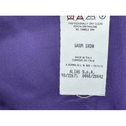 Gianni Versace Couture Mini Skirt Women 42 Purple Wool Crystal Vintage Italy