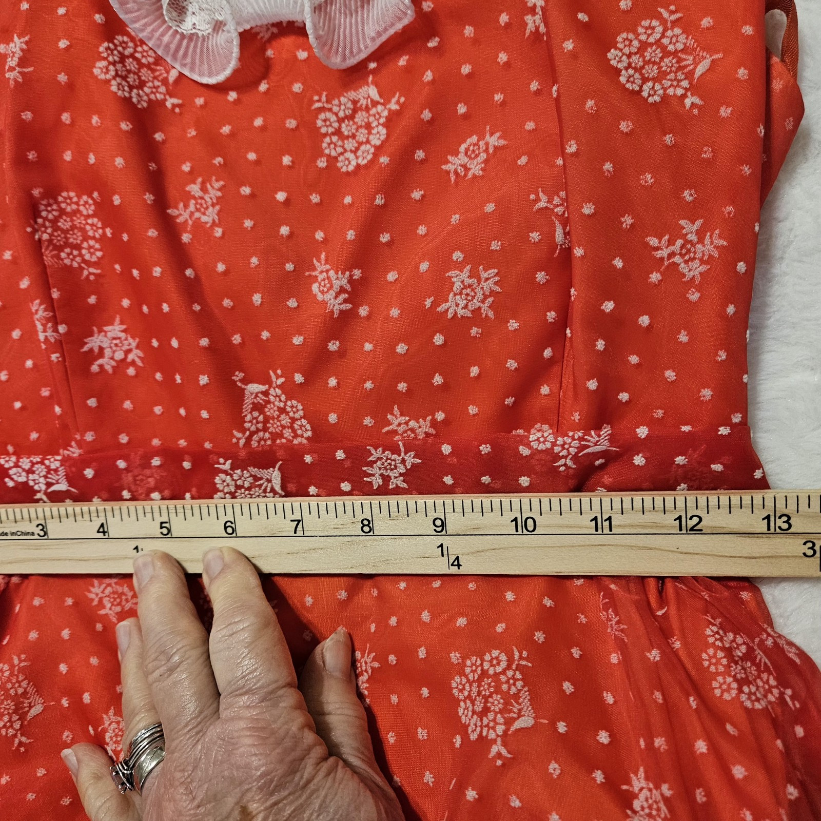 Vintage Nadine Dress Size 5 Chiffon Lined Crinoline Cottage Core Modest Prom