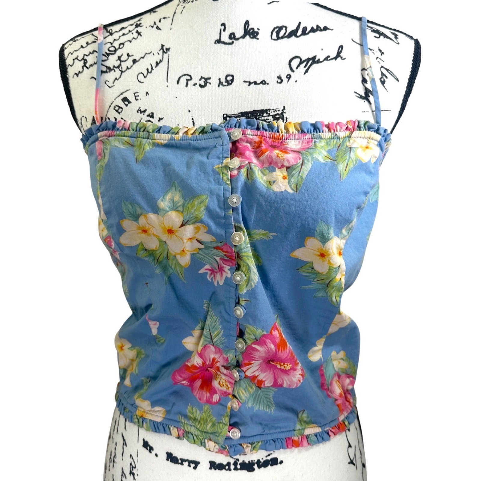 Vintage Y2K RALPH Ralph Lauren Camisole Corset Top Women’s M Floral Cottagecore