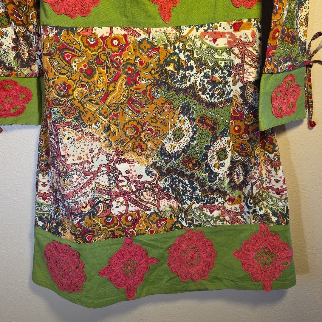 Vintage Boho Festival Dress Women’s Small Med Amarti Retro 60s/70s Hippie Chic *