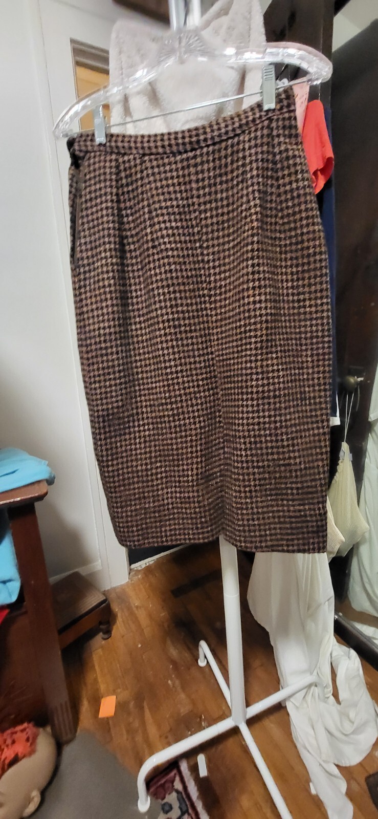 Vintage Gainsborough Irving Samuel Harris Tweed Black & Tan Houndstooth Suit