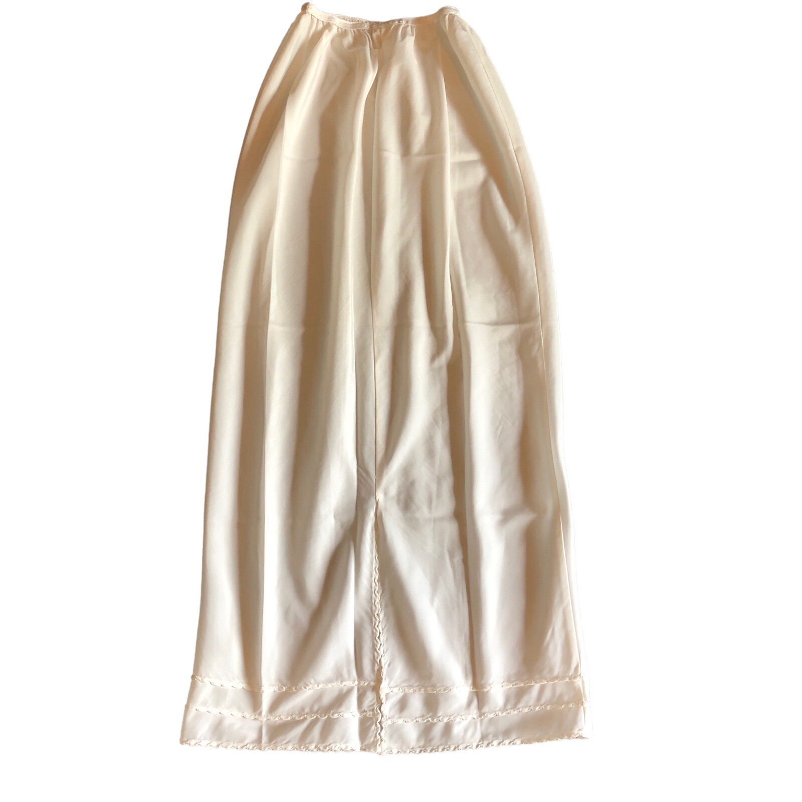 Vintage The SNIP-IT-SLIP w/Trim Lines Half-Slip w/Slit Ivory 30″W 37″L SMALL