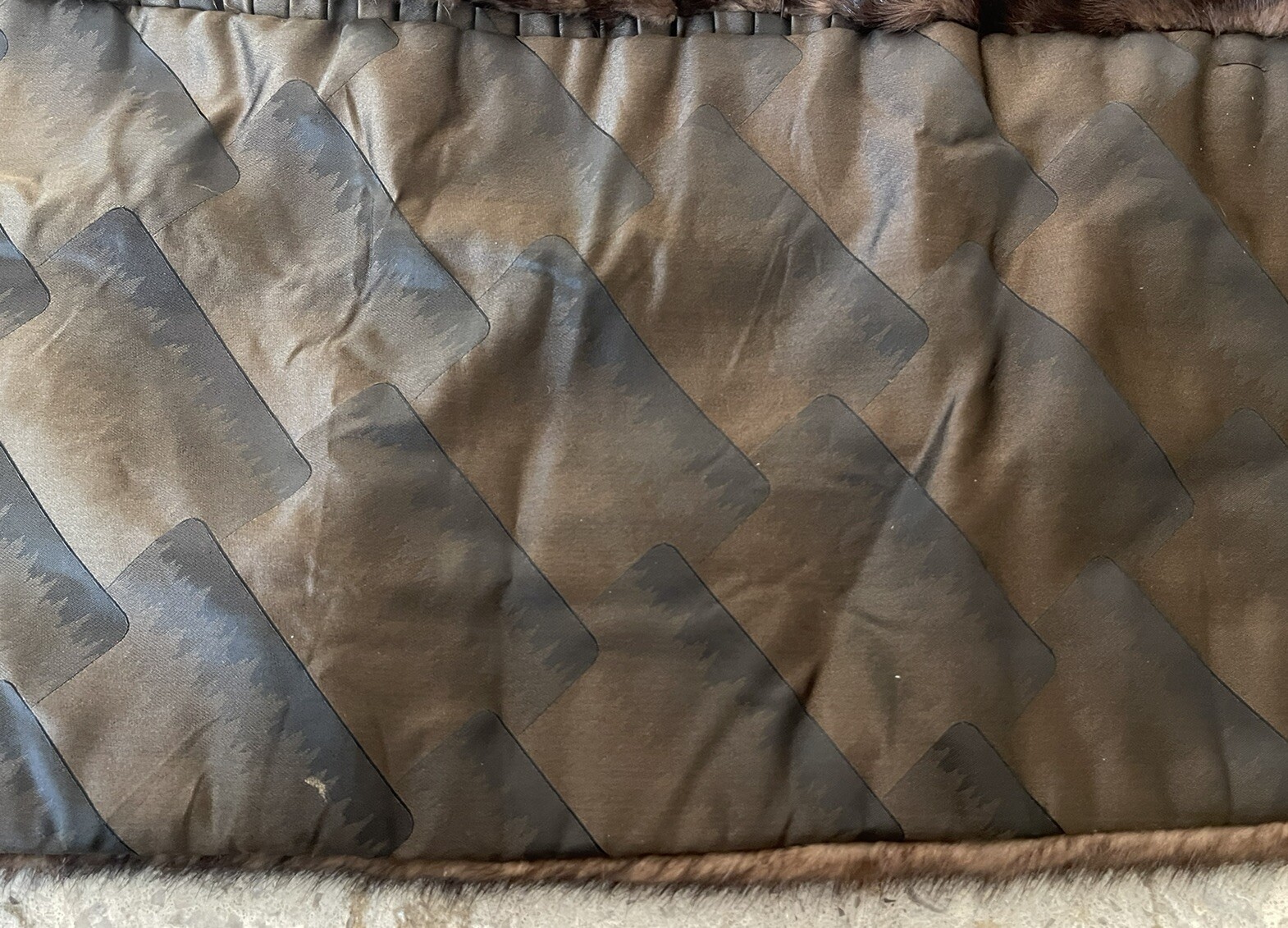 RARE VINTAGE MAHOGONY STRAIGHT MINK Straight Stole, 68” PELTA FURS, Signed