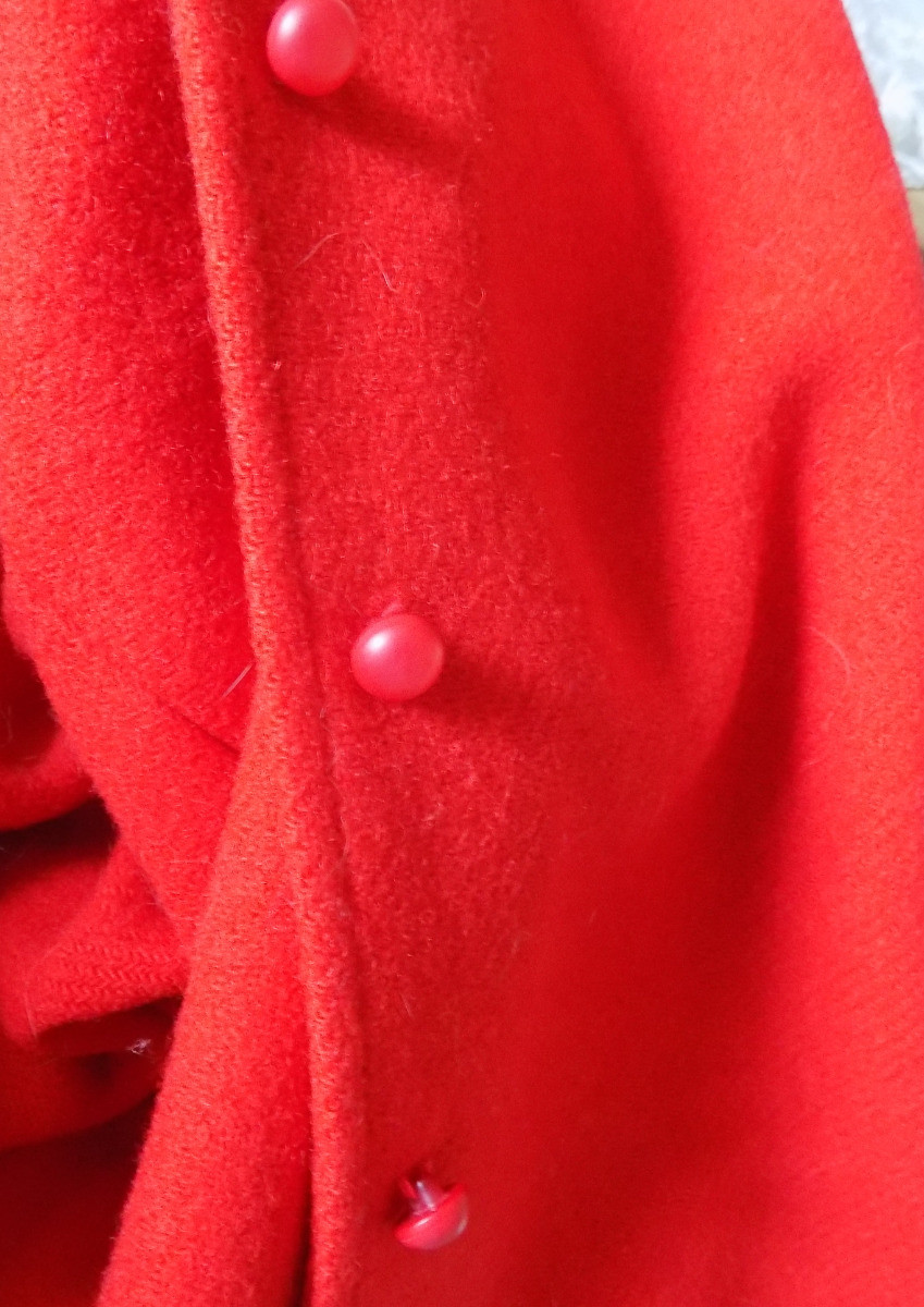 Vintage Lipstick Red Pendleton Wool Short Jacket B38 Virgin Wool Size 10