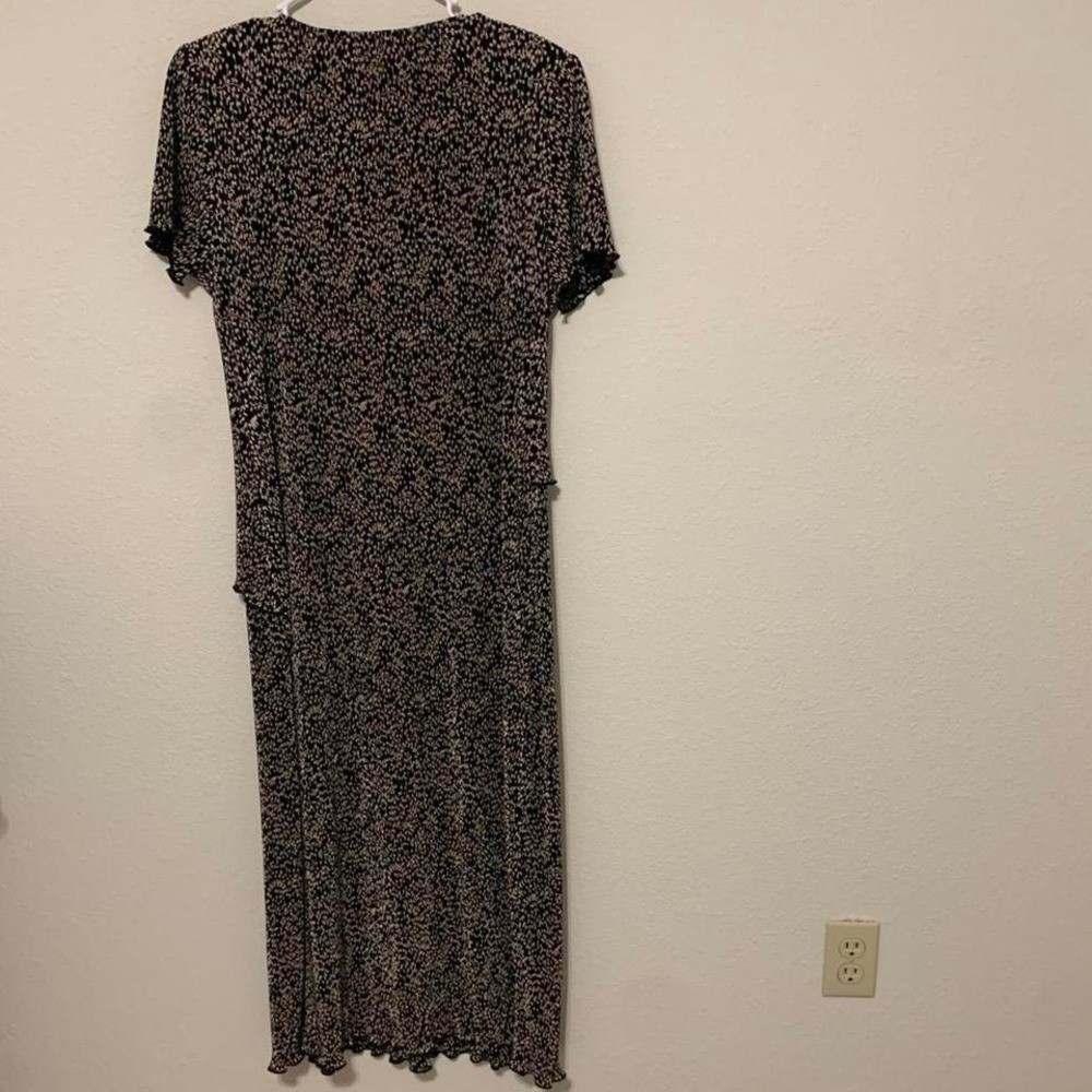 Dressbarn Women’s Size 12 Black & Tan Dress Vintage Shoulder Pads Lightweight