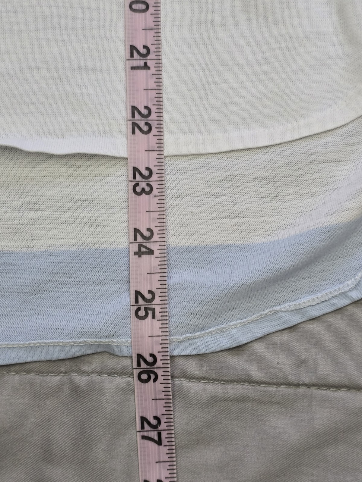 Vintage Energie Blue White Striped Polo Top High Low Hem Size L 80s Preppy