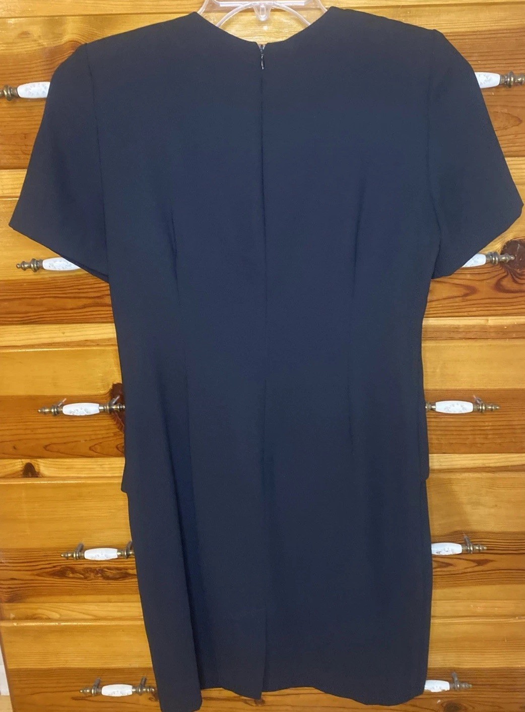 Vintage Casual Corner Sz 10 Petite Black Suit Dress Corpcore Business 80’s Power