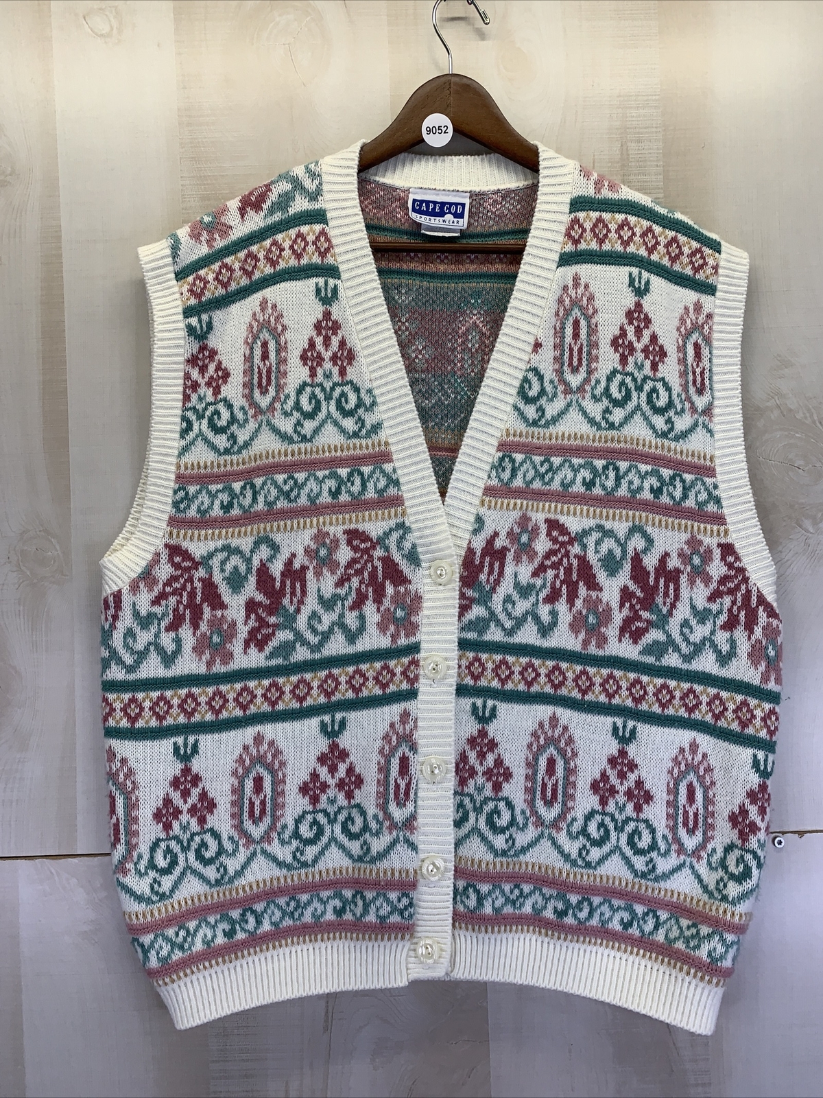 Cape Cod Sportswear Vintage Knit Sweater Vest Womens Size 18 USA Made-9052