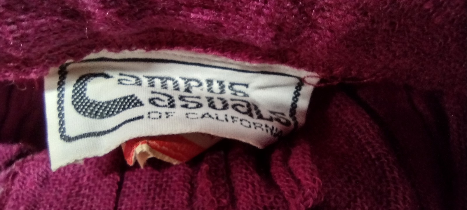 1970s Campus Casuals Pink Fuchsia Skirt Crinkle Cotton Buttons Below Knee Size M