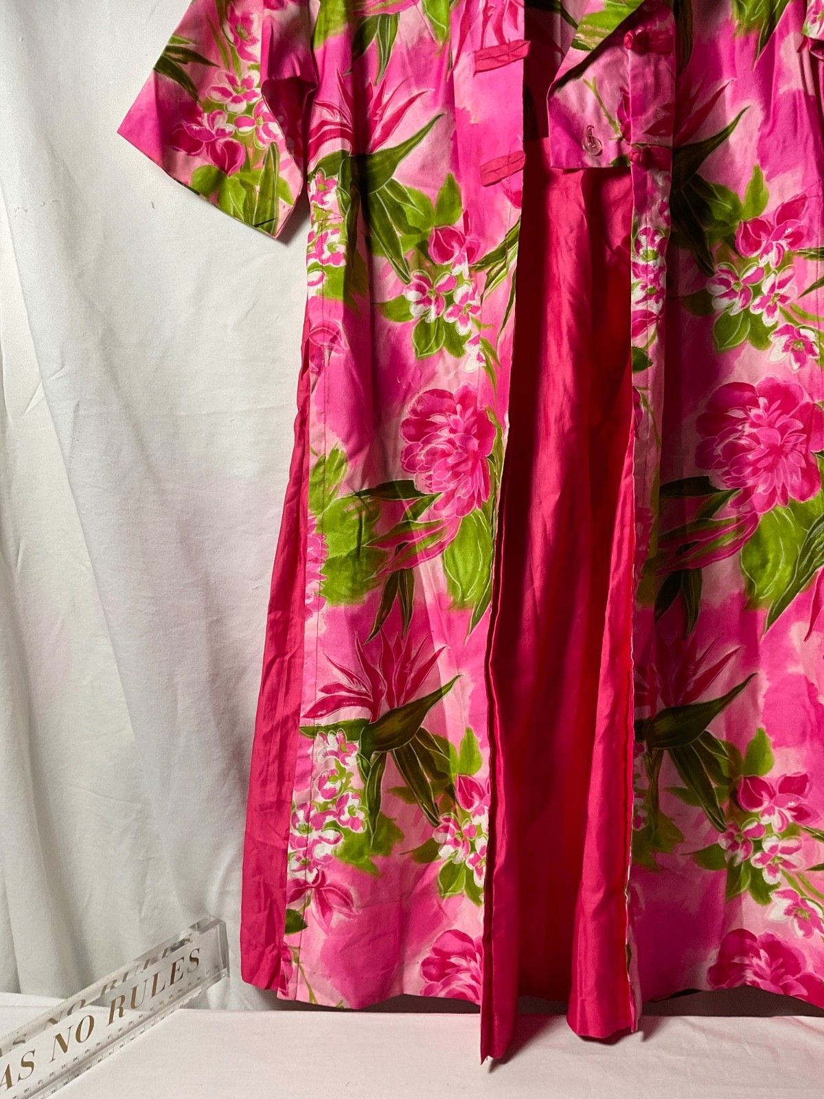 Vintage Kamehameha Hawaiian Flower Pocket Dress 1960 Mid century Made in Hawaii