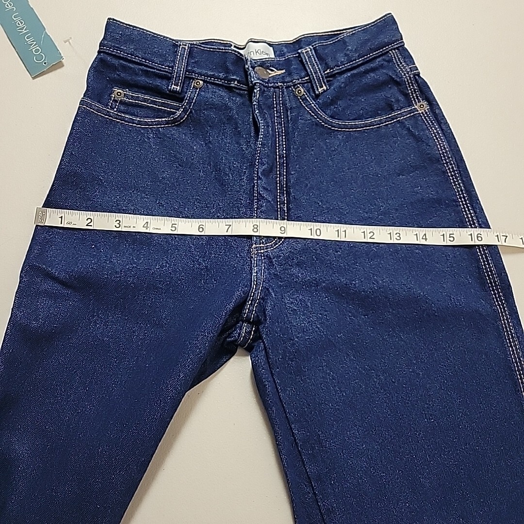 Vintage Calvin Klein High Rise Jeans Blue Mom 80’s Made In USA Logo Size 5 New