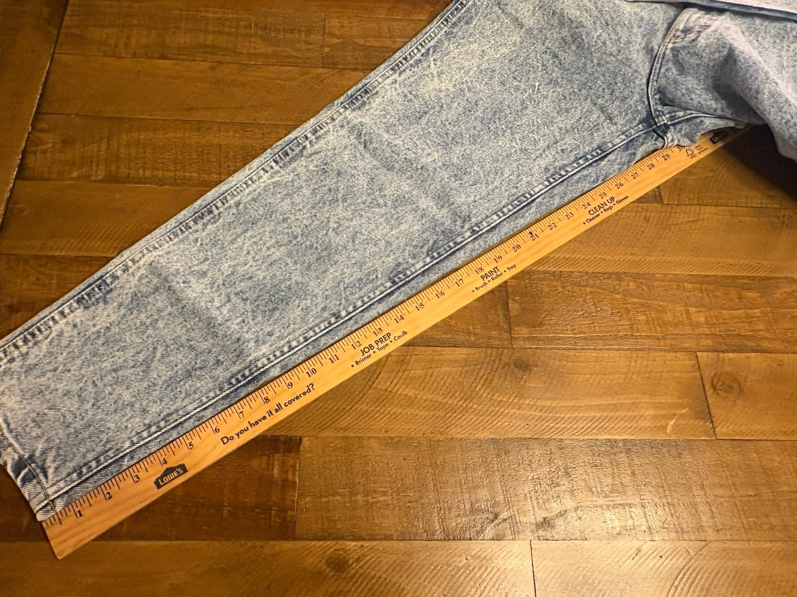 Vintage 80s Lee Frosted Riders Straight Leg Jeans Acid Wash Size 11 Dead Stock