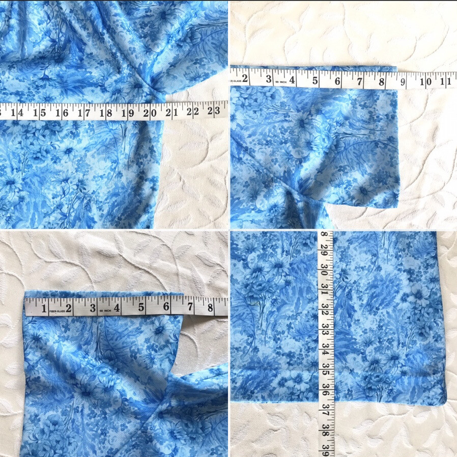A Nancy Frock Shirt Dress Vintage Size 14 Blue Floral Short Sleeve Wear Anywhere