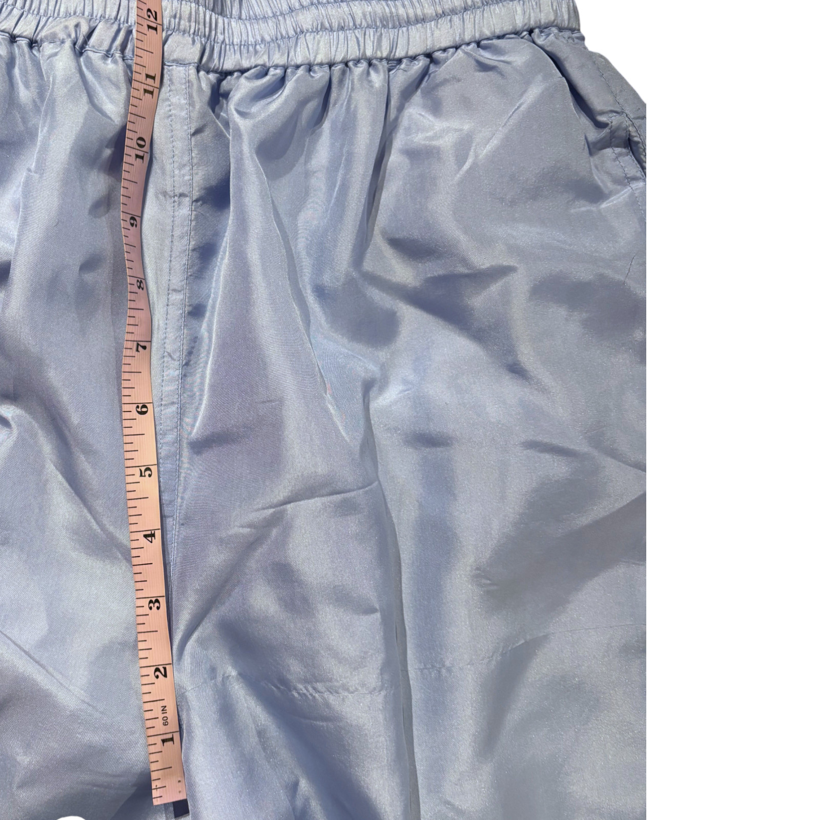 Mureli Vintage blue 100% Silk Jacket and Pants set track suit sz M