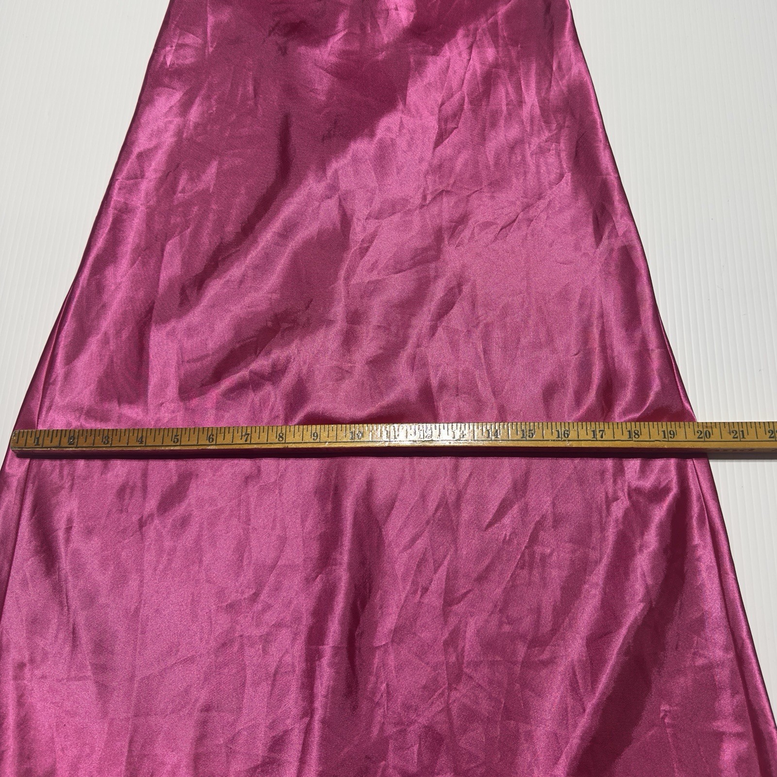 Fredericks of Hollywood Vintage Y2K Pink Satin Maxi Negligee Slip Dress Size M