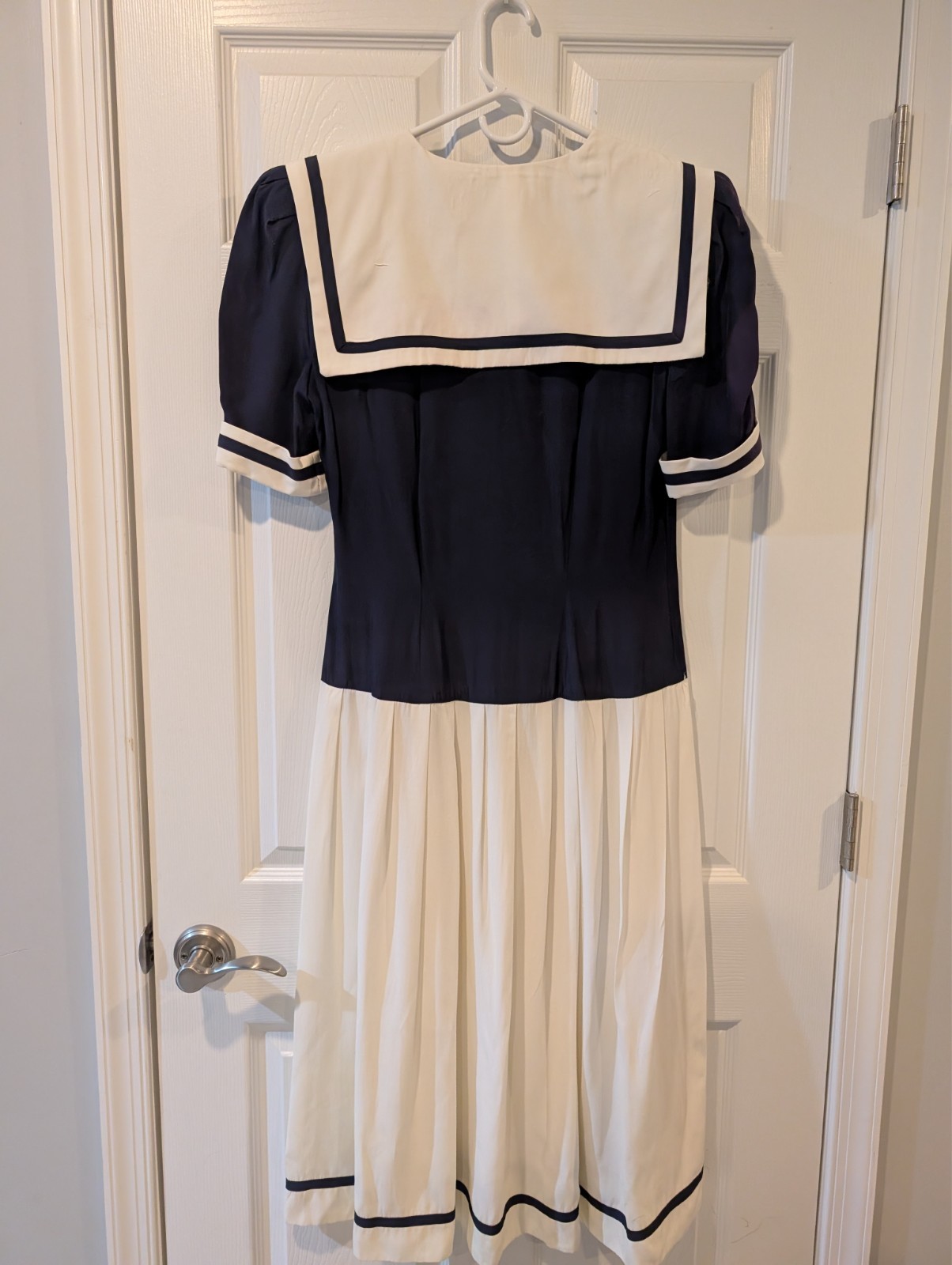 Patriotic Vintage Maxi Sailor Dress John Roberts Navy Fourth of July America