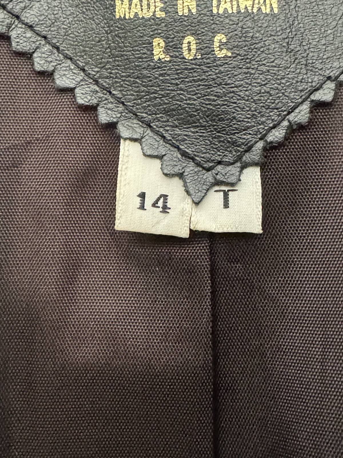 The Tannery Vintage Women’s Black Leather Jacket Montgomery Ward Button Up 14-T