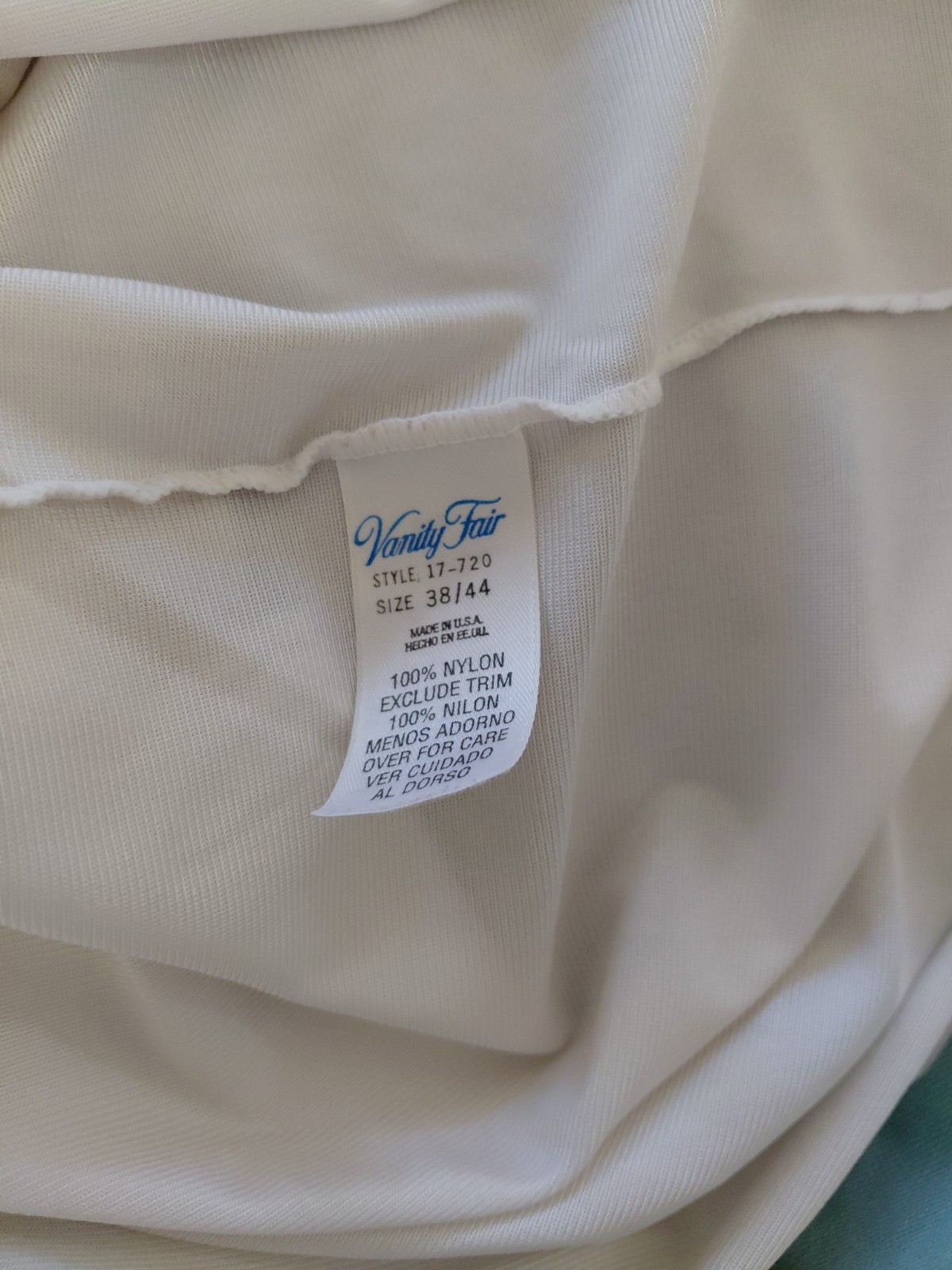 Vintage Camisole White Vanity Fair with Stretch Straps