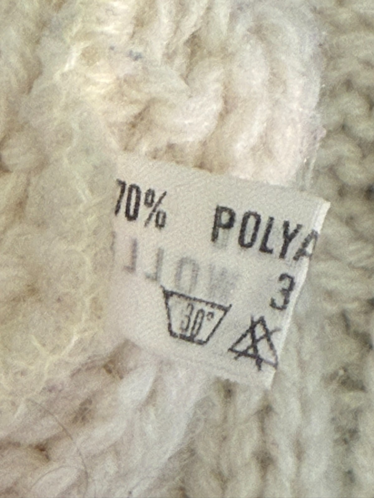 Vintage Cream CABLE KNIT Flower Sweater CARDIGAN Grandma COTTAGE Core Preppy S/M