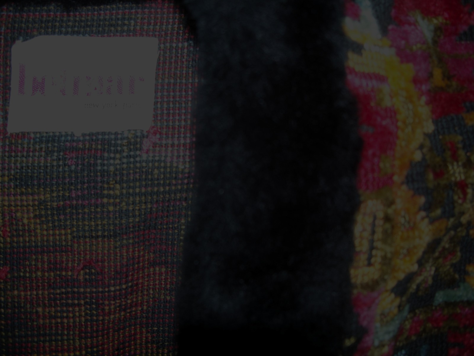 Vintage Tapestry Fur Lined Vest Betmar New York Paris 18″ Side to Side & Length