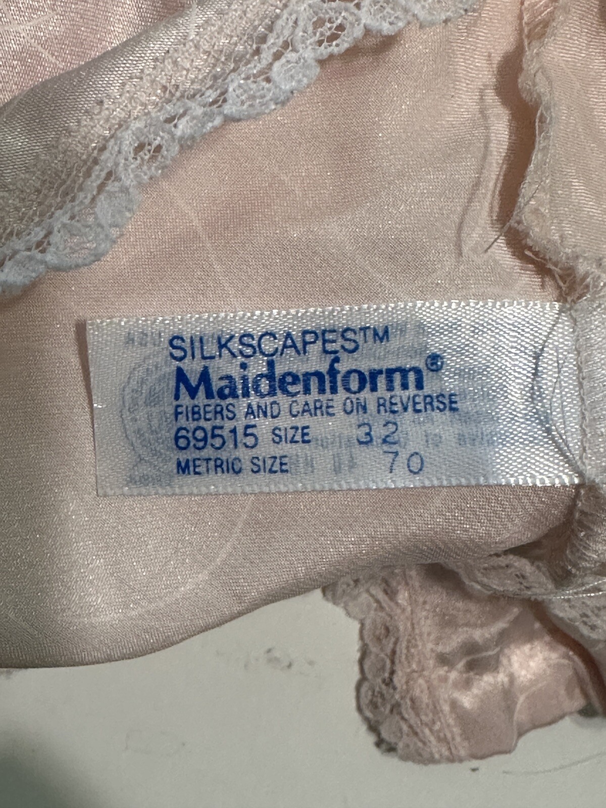 Vtg MAIDENFORM Chantilly SATIN Slip TEDDY Lingerie BODYSUIT Lace S 32 Union Made
