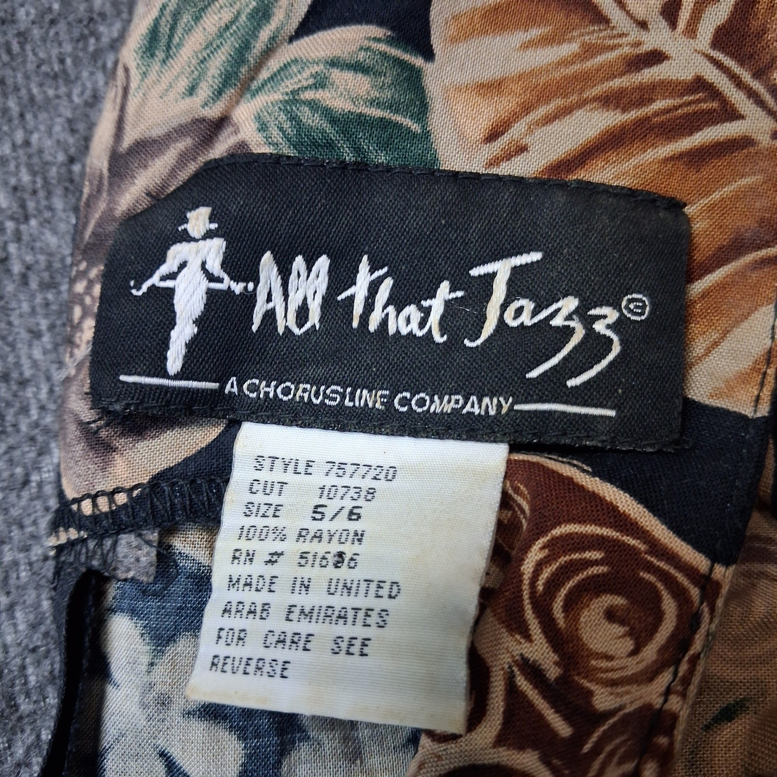 All That Jazz VTG 90s Floral Maxi Dress Halter Neck Tie Waist Brown Black 5/6